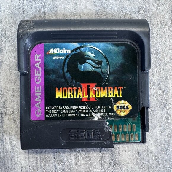 Mortal Kombat II 2 (Sega Game Gear) Cartridge UNTESTED - Picture 1 of 2